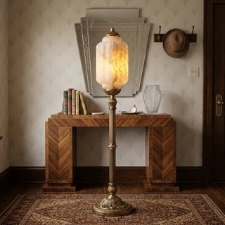 Leonie Alabaster Lantern Floor Lamp