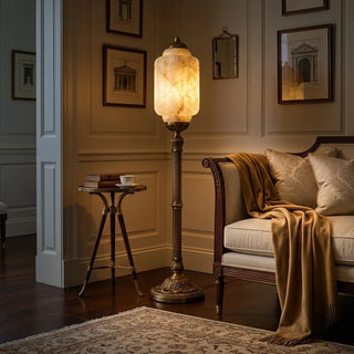 Leonie Alabaster Lantern Floor Lamp