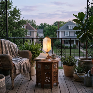 Leonie Alabaster Lantern Table Lamp