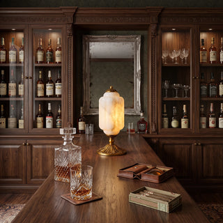 Leonie Alabaster Lantern Table Lamp