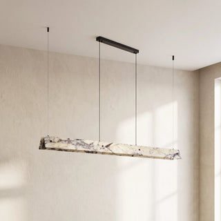 Linear Minimalist Marble Pendant Light
