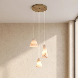 Linnea Tapered Alabaster Cluster Chandelier