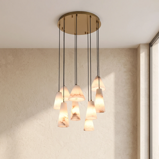 Linnea Tapered Alabaster Cluster Chandelier