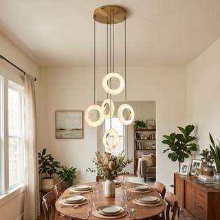 Linnea Tapered Alabaster Cluster Chandelier