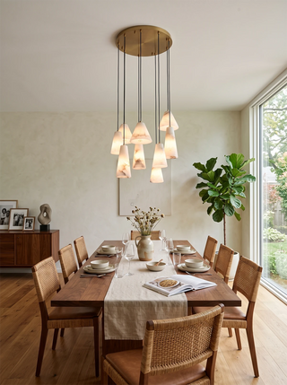 Linnea Tapered Alabaster Cluster Chandelier