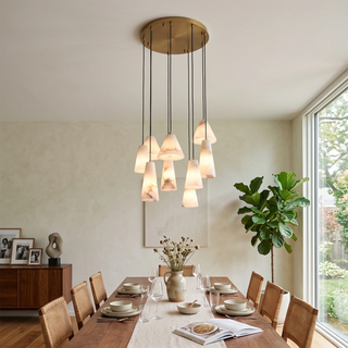 Linnea Tapered Alabaster Cluster Chandelier