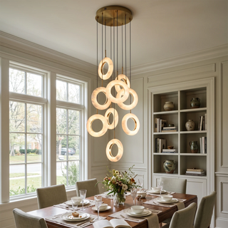 Linnea Tapered Alabaster Cluster Chandelier