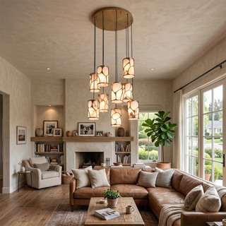Linnea Tapered Alabaster Cluster Chandelier