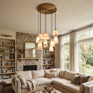 Linnea Tapered Alabaster Cluster Chandelier