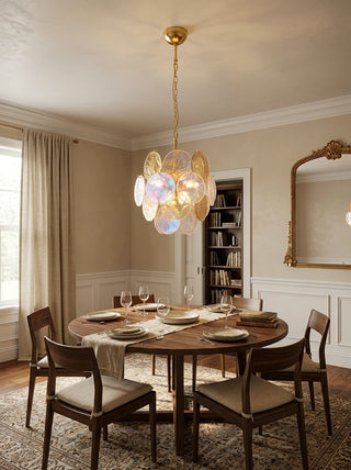 Liora Iridescent Disc Glass Chandelier