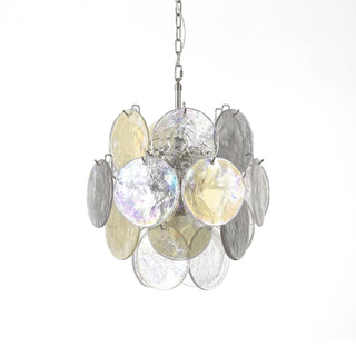 Liora Iridescent Disc Glass Chandelier