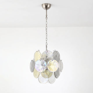 Liora Iridescent Disc Glass Chandelier