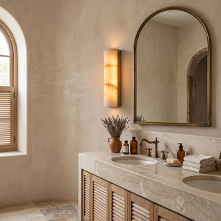 Lisbeth Fluted Alabaster Wall Sconce