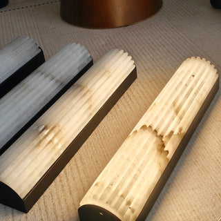 Lisbeth Fluted Alabaster Wall Sconce