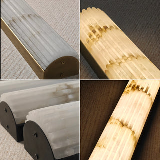 Lisbeth Fluted Alabaster Wall Sconce