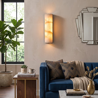 Lisbeth Fluted Alabaster Wall Sconce