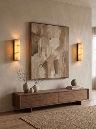 Lisbeth Fluted Alabaster Wall Sconce