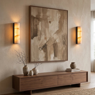 Lisbeth Fluted Alabaster Wall Sconce