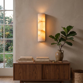 Lisbeth Fluted Alabaster Wall Sconce