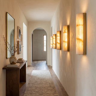 Lisbeth Fluted Alabaster Wall Sconce