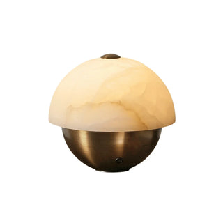 Luna Stone Hemispherical Alabaster Table Lamp