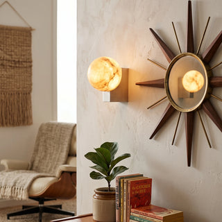 Lunara Alabaster Globe Wall Sconce