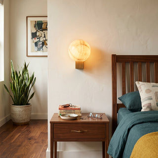 Lunara Alabaster Globe Wall Sconce