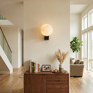 Lunara Alabaster Globe Wall Sconce