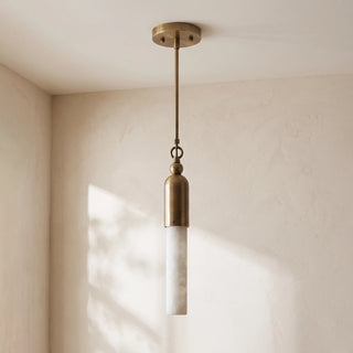Solenne Alabaster Cylinder Pendant Light