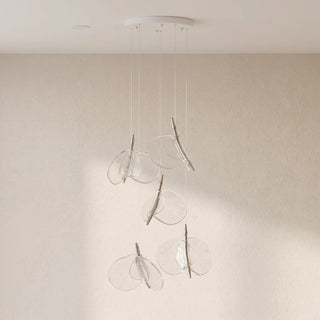Lunelle Textured Glass Pendant Chandelier