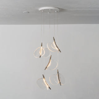 Lunelle Textured Glass Pendant Chandelier