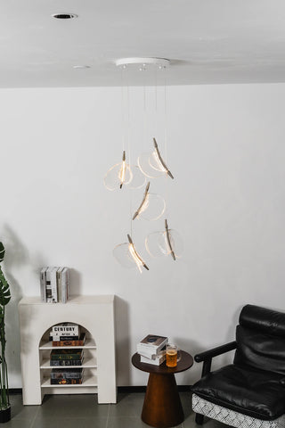 Lunelle Textured Glass Pendant Chandelier
