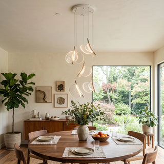 Lunelle Textured Glass Pendant Chandelier