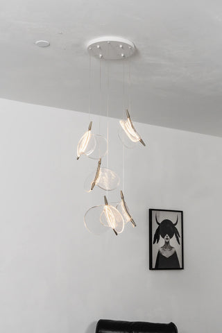 Lunelle Textured Glass Pendant Chandelier