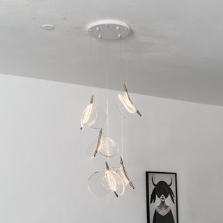 Lunelle Textured Glass Pendant Chandelier