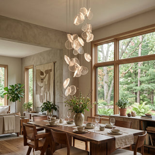 Lunelle Textured Glass Pendant Chandelier