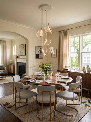 Lunelle Textured Glass Pendant Chandelier