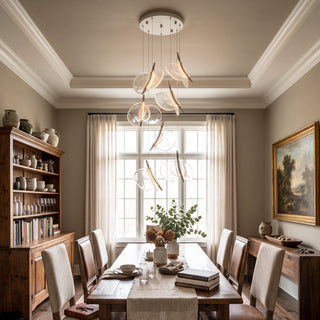 Lunelle Textured Glass Pendant Chandelier