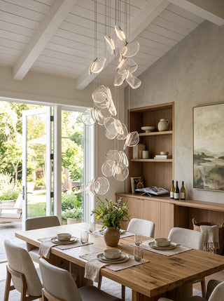 Lunelle Textured Glass Pendant Chandelier