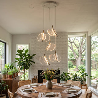 Lunelle Textured Glass Pendant Chandelier