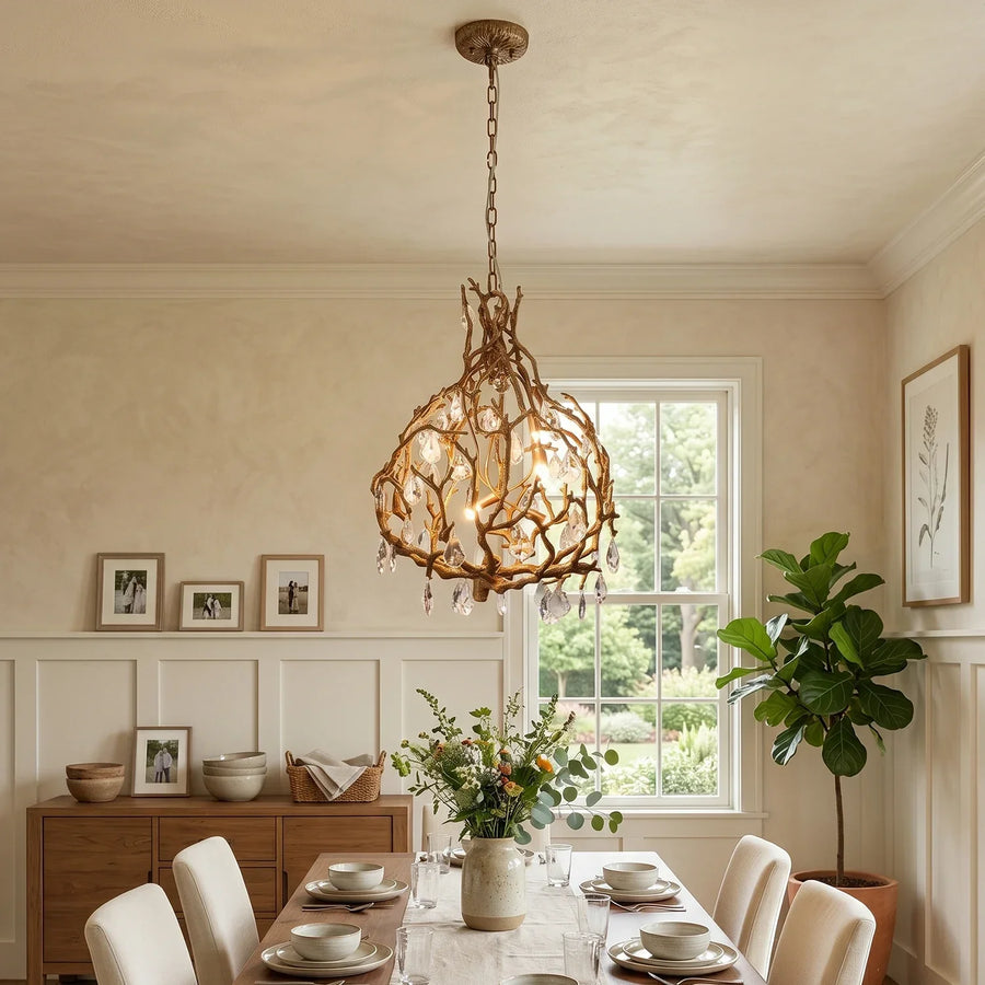 Magic Forest Vine Crystal Chandelier
