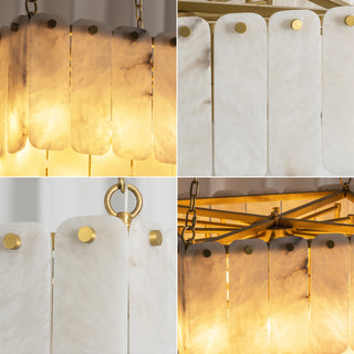 Maren Tiered Alabaster Tile Chandelier
