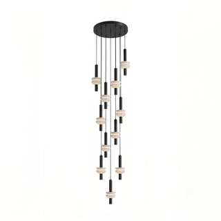 Marlen Stacked Stone Alabaster Chandelier