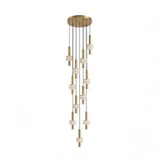 Marlen Stacked Stone Alabaster Chandelier