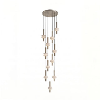 Marlen Stacked Stone Alabaster Chandelier