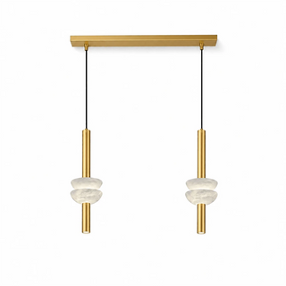 Marlen Stacked Stone Alabaster Chandelier
