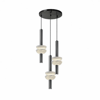Marlen Stacked Stone Alabaster Chandelier