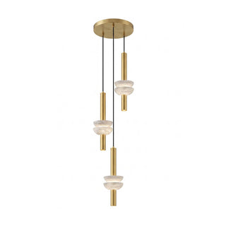Marlen Stacked Stone Alabaster Chandelier