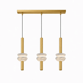 Marlen Stacked Stone Alabaster Chandelier