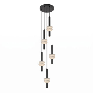 Marlen Stacked Stone Alabaster Chandelier